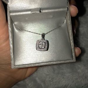 Diamond necklace 1/10 ctw SS